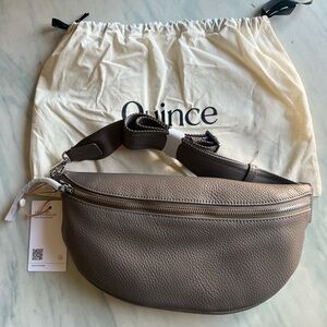 Brand new Quince Grey Mink Pebbled Leather Crossbody bag